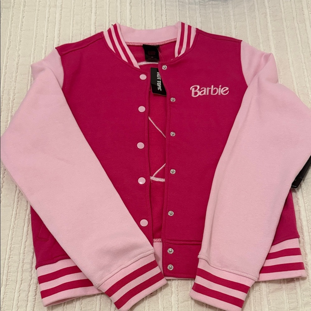 Barbie Two-Tone Pink Letterman Jacket